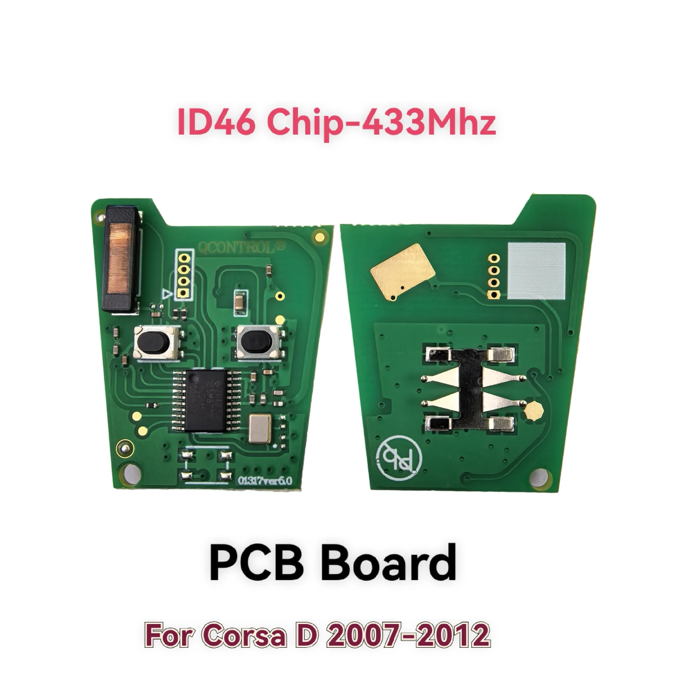 Jingxin 2-Tasten-Fernbedienungsschlüssel ASK-433MHz mit ID46-PCF7941-Chip für Opel Astra H 2004-2009, Corsa D 2007-2012, Autoschlüssel / Leiterplatte – Detail 5