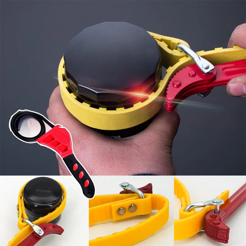 ประแจกรองน้ำมันเครื่องแบบสายพาน ขนาด 6 นิ้ว 1 ชิ้น พร้อมสายพานกันลื่น ประแจอเนกประสงค์