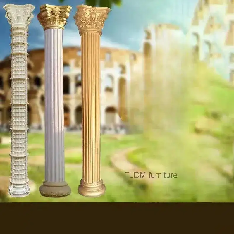 

European Roman Column Mold for Gate Thickened Plastic Cylinder Model Cast-in-place Exterior Wall Building Mold for Courtyard