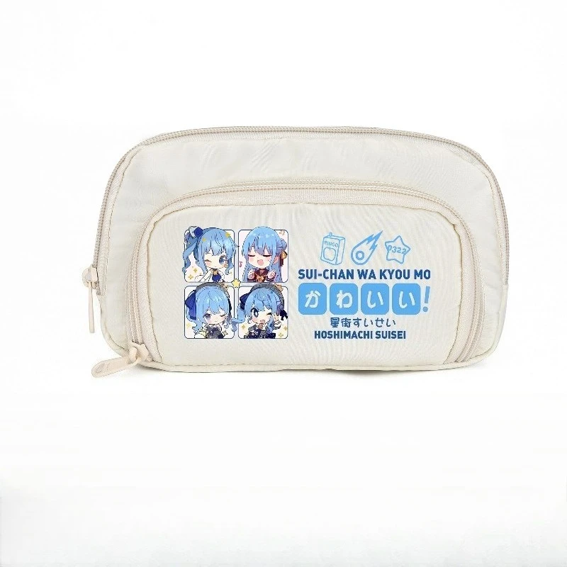 Hoshimachi Suisei Federmäppchen mit hochwertigem Animationsdruck, großem Fassungsvermögen, tragbare Schreibwarentasche für Schüler. – Detail 2