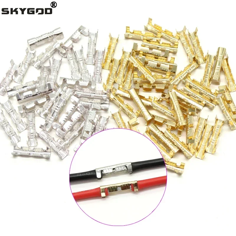 50/100/200pcs 453 U-shaped Terminal Tab Cold Inserts Connectors Cold Terminal Small Teeth Fascia Terminal, 0.3-1.5mm2