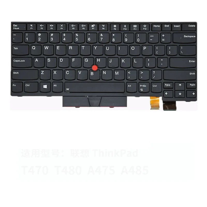 

Клавиатура США для ноутбука Lenovo T470 T480 A475 A485, черный цвет