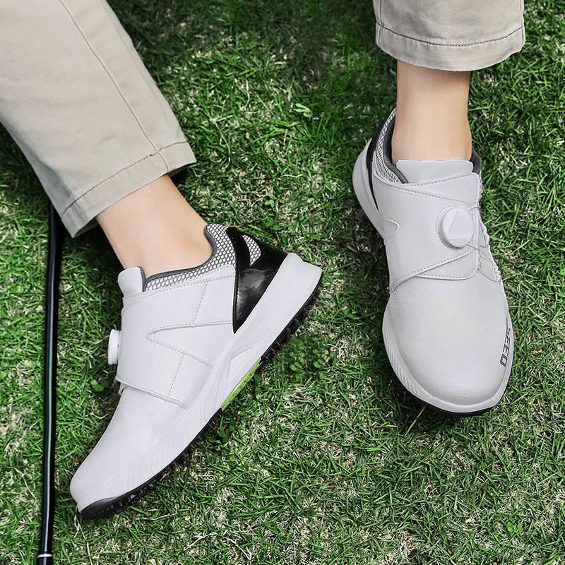 Golf ayakkabıları erkekler ve kadınlar için su geçirmez anti-skid dönen toka ayakkabı bağı hareketli tırnak nefes eğlence GOLF sneakers P619