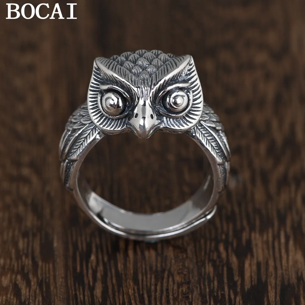 

BOCAI НОВОЕ серебряное кольцо с совой в стиле ретро S925