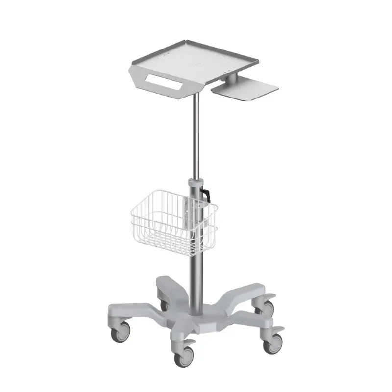 Monitoring Instrument Rack Multi-function with Wheels Operating Room Ward Cardiac Monitoring Cart with Storage Basket