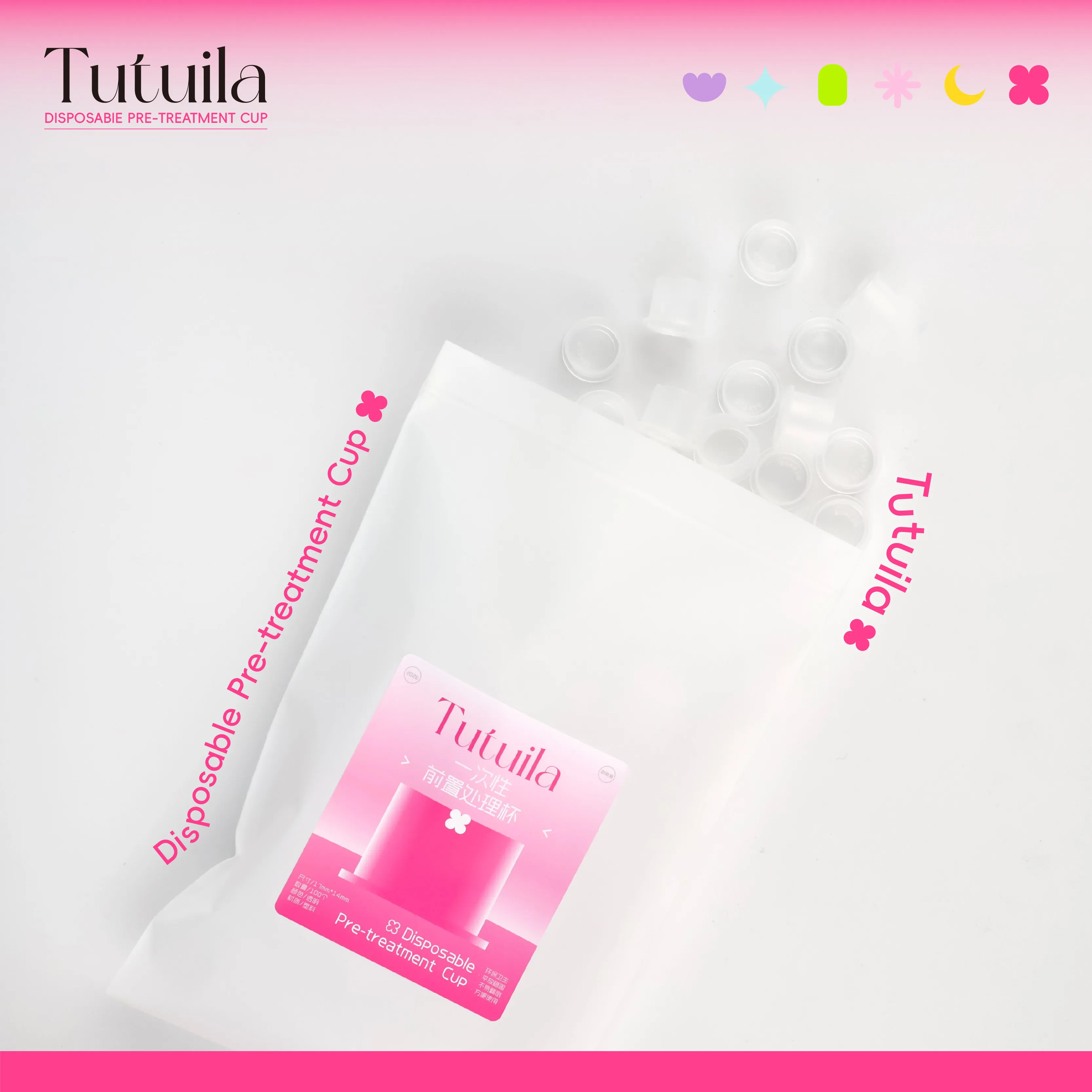 100Pcs One Time Pre-treatment Cup for Nail Art One Customer One Change Convenient for Hygiene