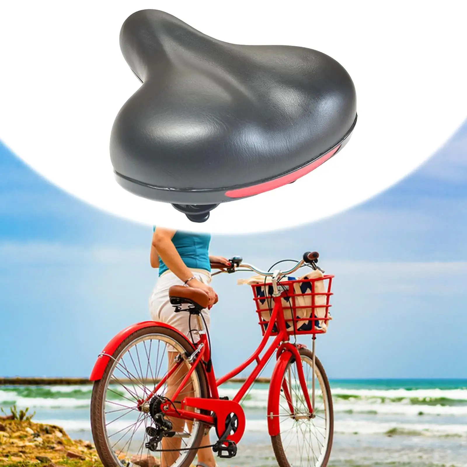 

Bike Seat Universal Spring Accessory Comfort Easy Installation Wear Resistant Replacement Anti Slip Mountain Bike Cushion