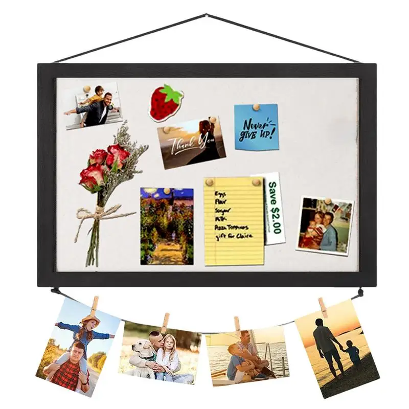 

DIY Decorative Board With Frame Cork Board Message Board Household Photo Wall Background Board for Office Home Decorations