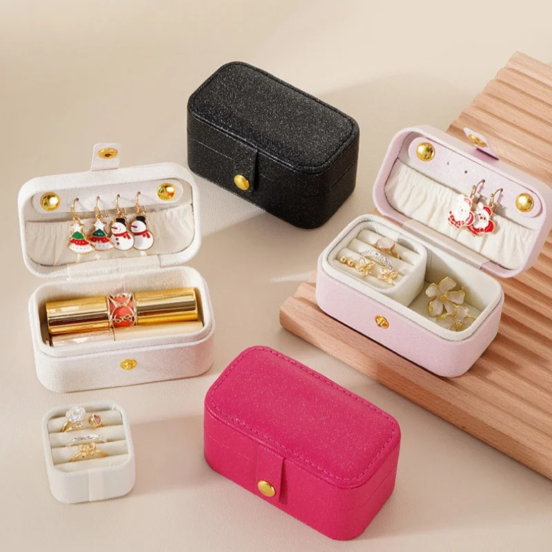 Portable Mini Jewelry Box, Lightweight and Simple Travel Storage Box, Used for Jewelry Storage, Ring Watch Necklace Storage Box,