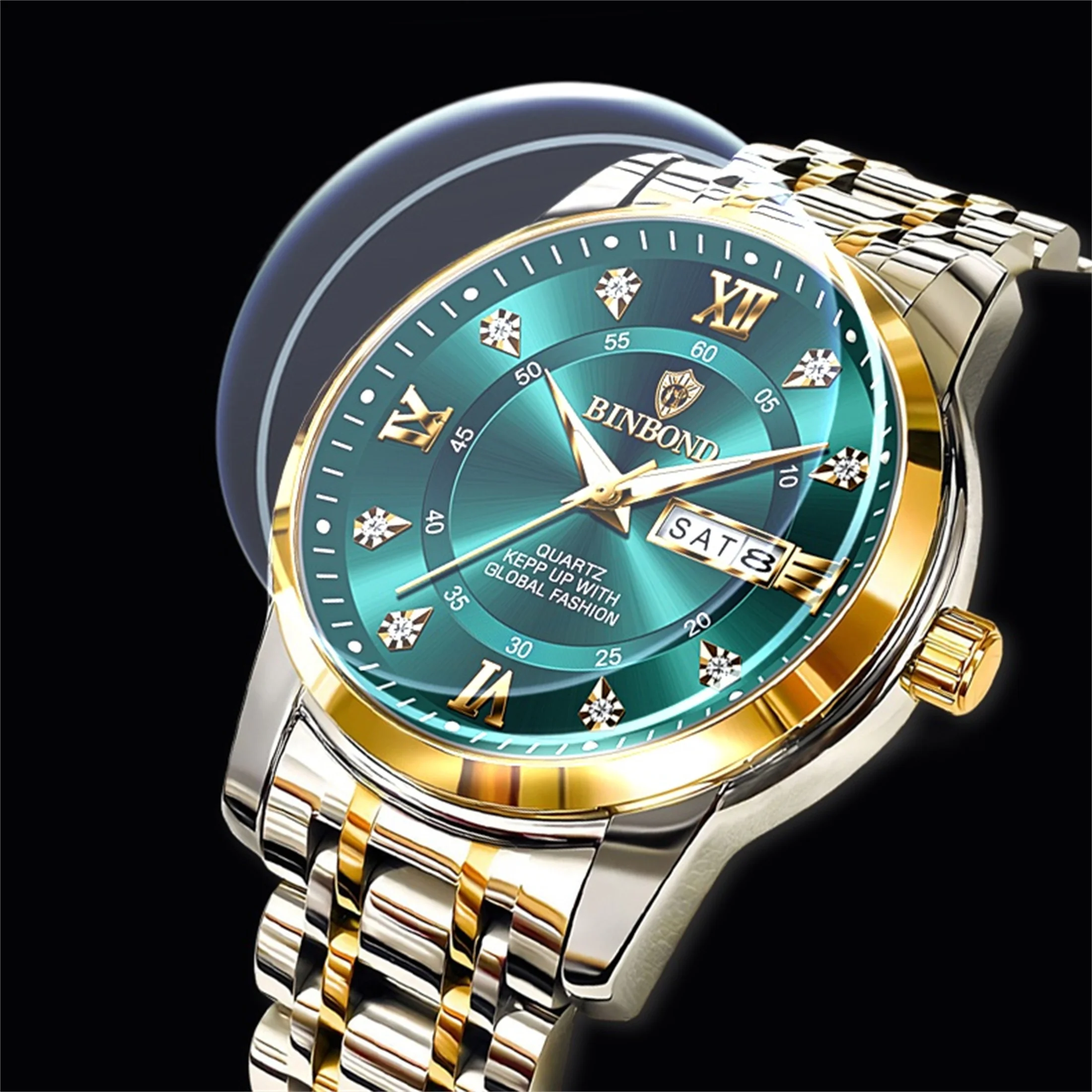 Men Watch Business Man Luxury Watch Automatic Watches Mens Luminous Waterproof Fashion Quartz Wristwatches Montre Homme 7169