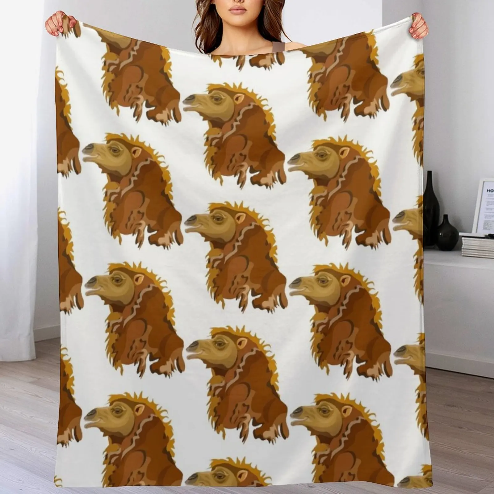 

Camel - Animal Lovers Throw Blanket Stylish Couch Blanket for Home Living Room