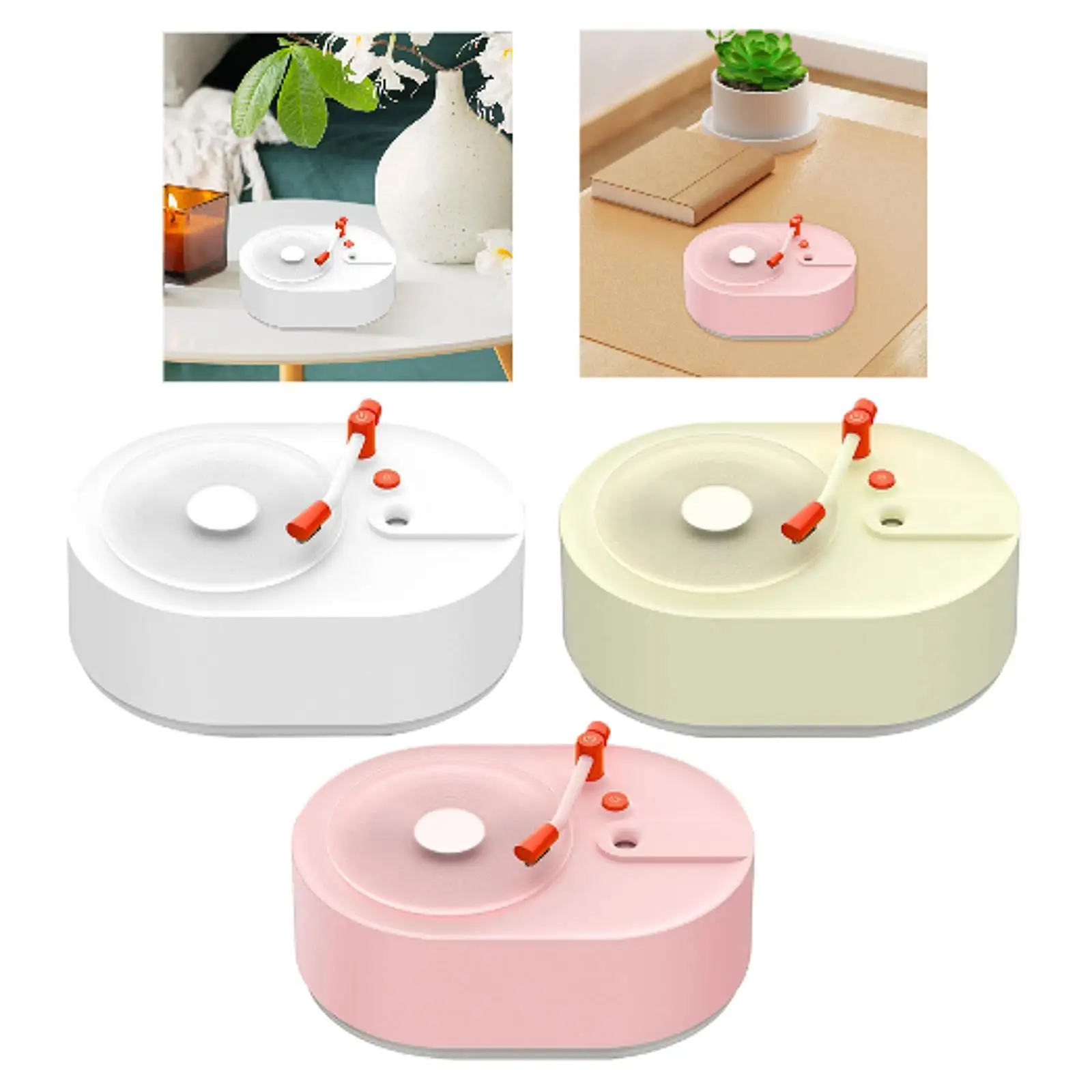 مشغل تسجيل على شكل مرطب الهواء الديكور كتم موزع الزيوت العطرية متعدد الاستخدامات لغرفة المعيشة سطح المكتب غرفة نوم اليوغا المنزلية