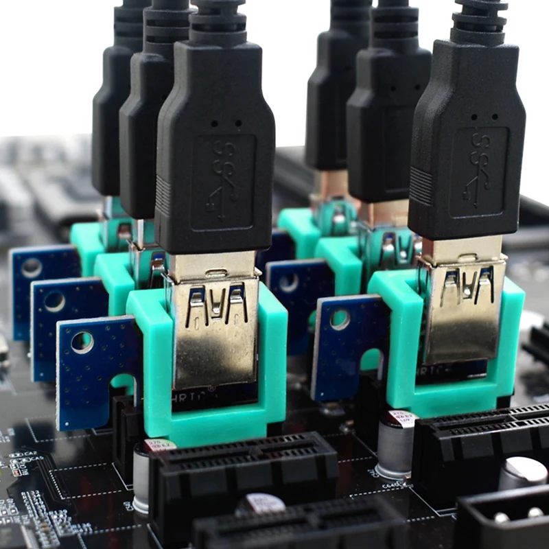 10 pz PCIE Riser Card fermo montaggio verticale Locker 1X 16X PCIE Cable Extender per Mining ETH BTC Riser