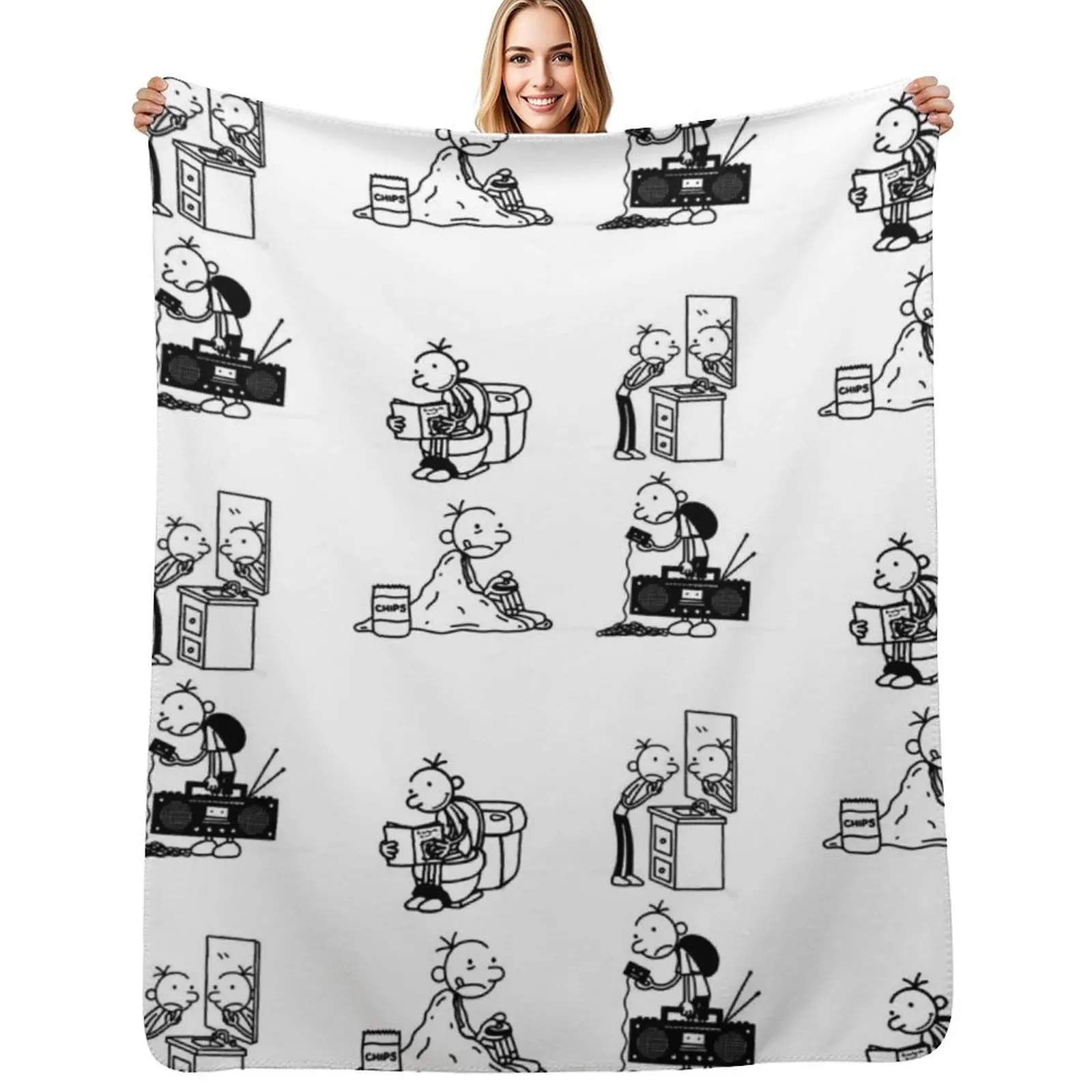 

Wimpy Kid 4 states of Greg Heffley Throw Blanket Baby Large Loose Thins Blankets
