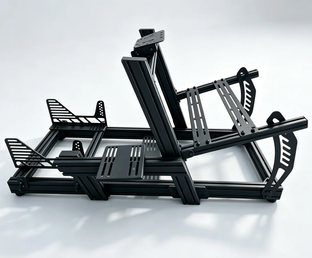 Sim Racing Chassis Frame Custom Aluminum Racing Simulator Stand Without Seat Modular Design For 4 DOF 6 DOF Motion Platform