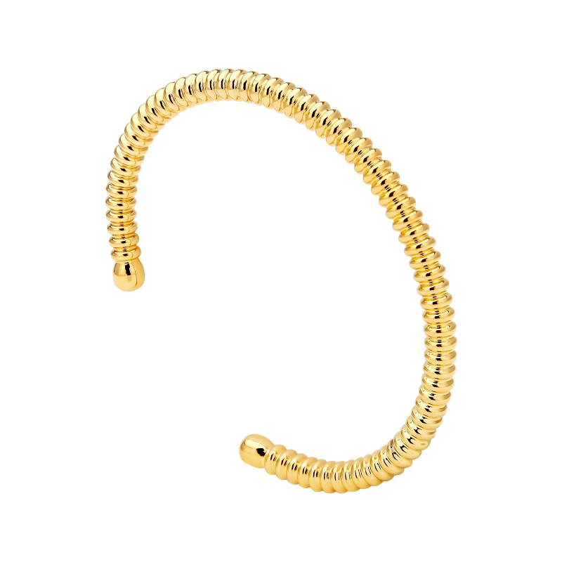 

IVOG PVD 18K Gold Color Cuff Bracelet For Women Punk Style Brass Bracelet Fashion Jewelry Party Accessory Gifts