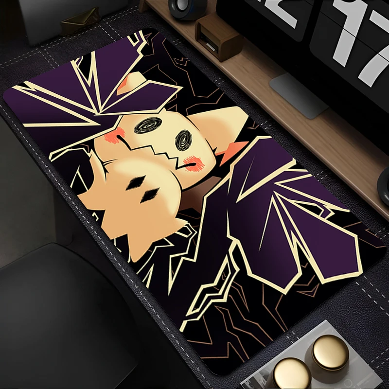 90x40cm Mouse Pad P-Pokemon Mimikyu Professional eSports Players Speed Lock Edge Game Extended Desk Mat PC Mousepad Keyboard Mat