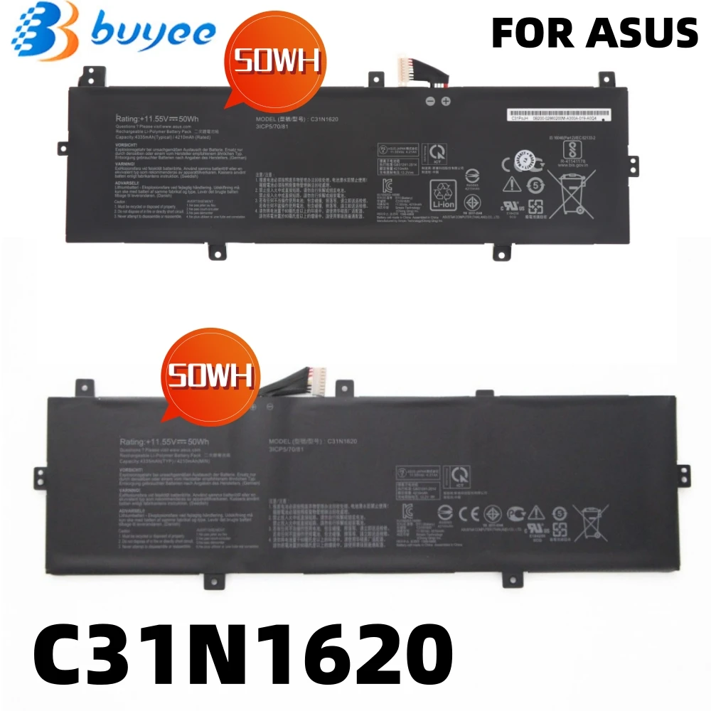 C31N1620 Laptop Battery For ASUS ZENBOOK UX430 UX430UA UX430UQ B5240 P5340 P5440 PU404 Series Notebook Left And Right Connector