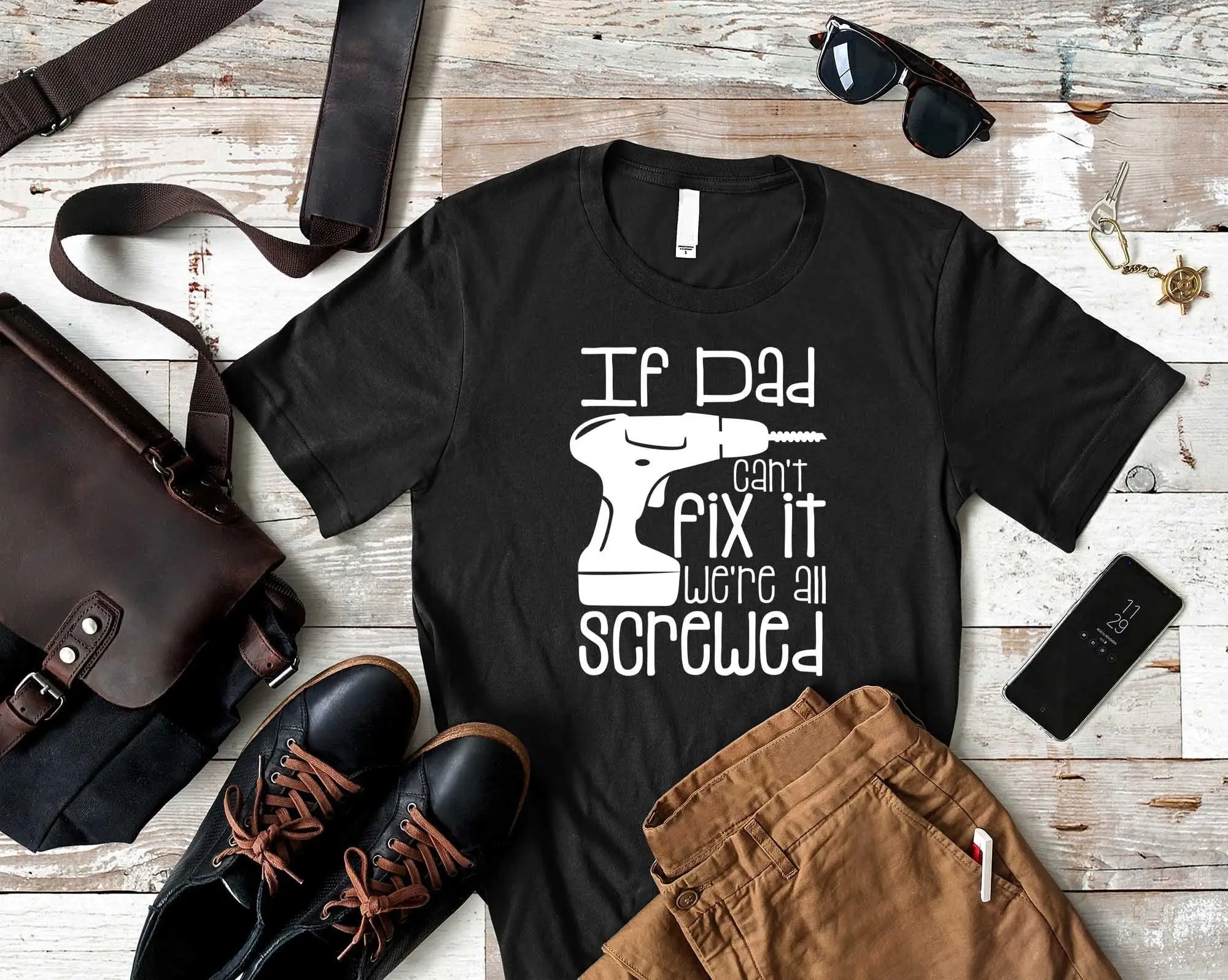 Забавная футболка для папы на День отца от день рождения дочери Granddad Papa Забавная футболка для папы на День отца от день рождения дочери Granddad Papa