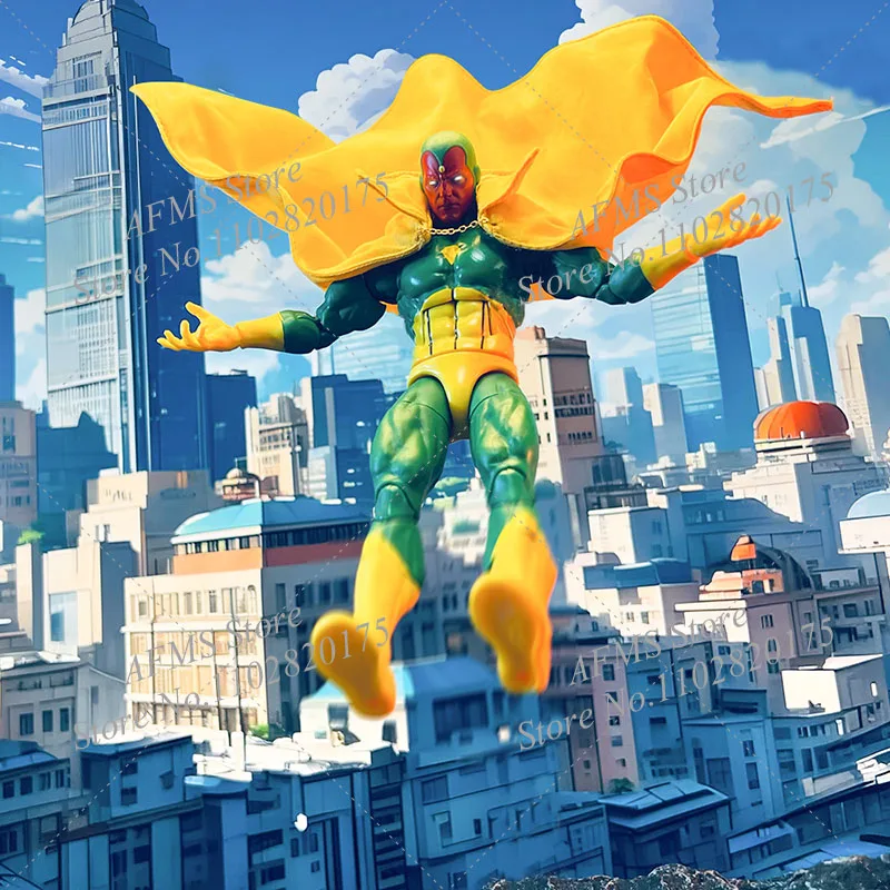 1/12 Scale Collectible Figure Vision Yellow Cloak Cosplay Anime Mutant Super Hero Clothes Fit 6Inch ML Action Figure Body view 6