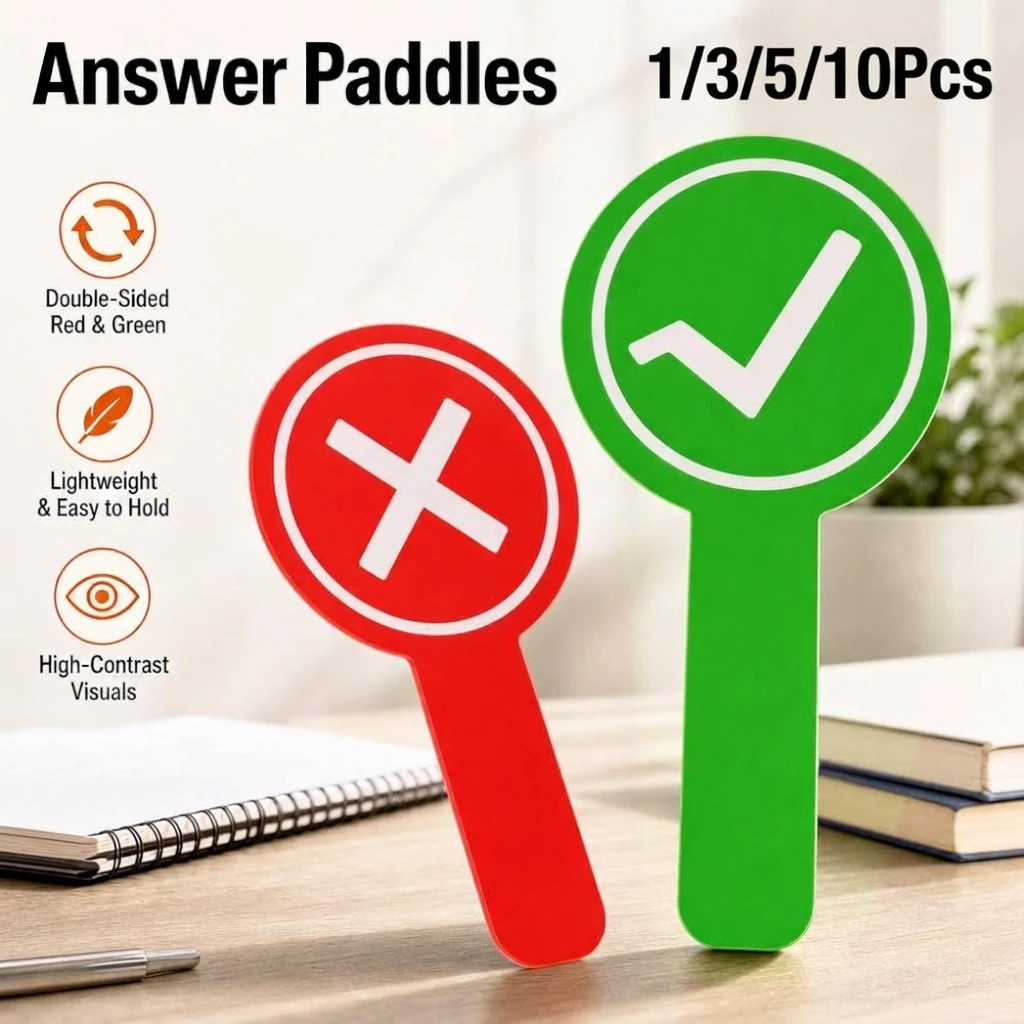 1/3/5/10Pcs Dual Sided Hand Held Response Card Correct Or Incorrect Answer Clapper For Classroom Interaction Debate Adjudication