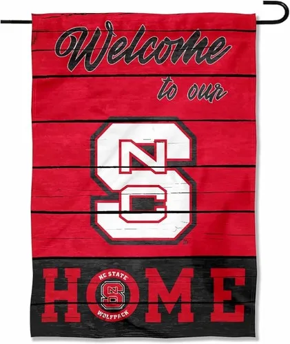 NORTH CAROLINA STATE WOLFPACK----2-SIDED---GARDEN FLAG----- 12 1/2
