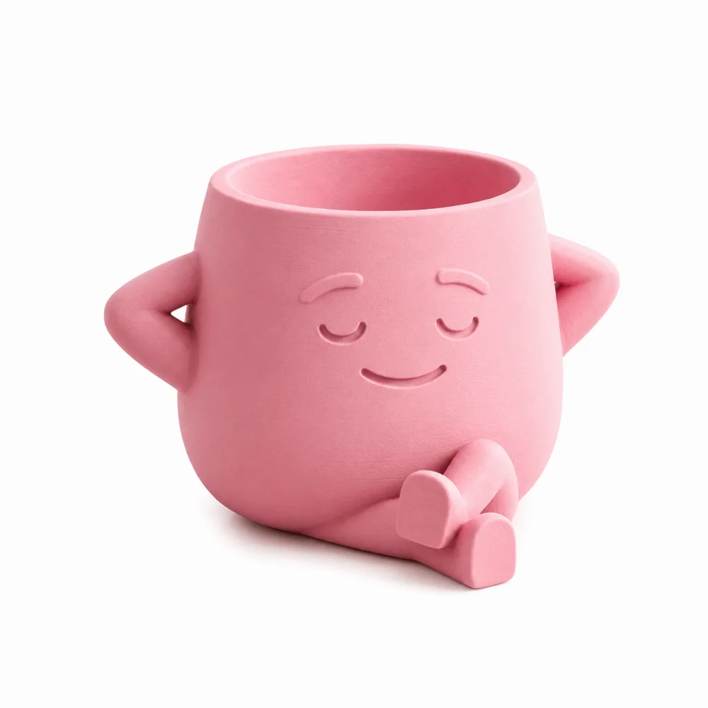 Novelty Mini Size Plant Pot Stylish Design 3D Printed Flowerpot Ornaments Holder Desktop Decoration Home Decor