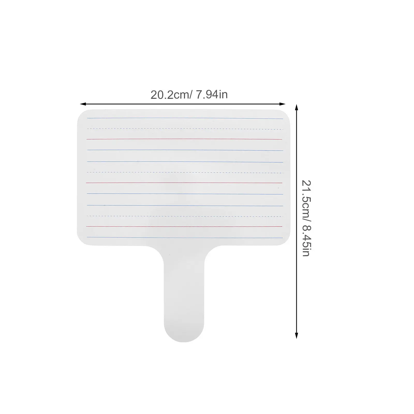 Double Sided Handheld Whiteboard Paddle Small Dry Erase Board Blank Scoring Board for Teachers Students Voting Scoreboard Use