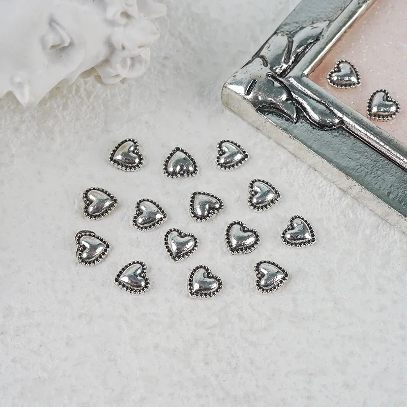 Retro Alloy Heart Bear Star Cross Circular Bow Jewelry Punk Design Nail Charms Parts Accessories DIY Nail art Decoration