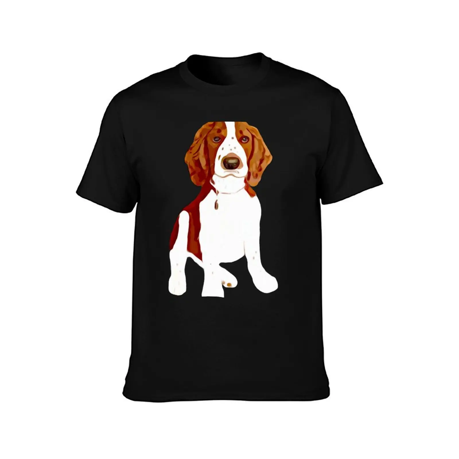 Welsh Springer Spaniel Puppy Art T-Shirt Plus Size Lightweight Top T-Shirt