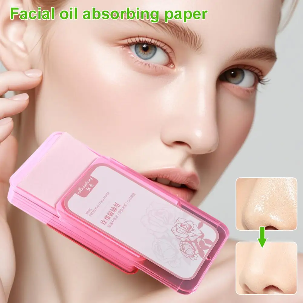300Pcs Face Oil Absorbing Paper Oil Control Wipes Absorbing Sheet Oily Paper Face Cleansing Makeup Tool Face Oil Blotting