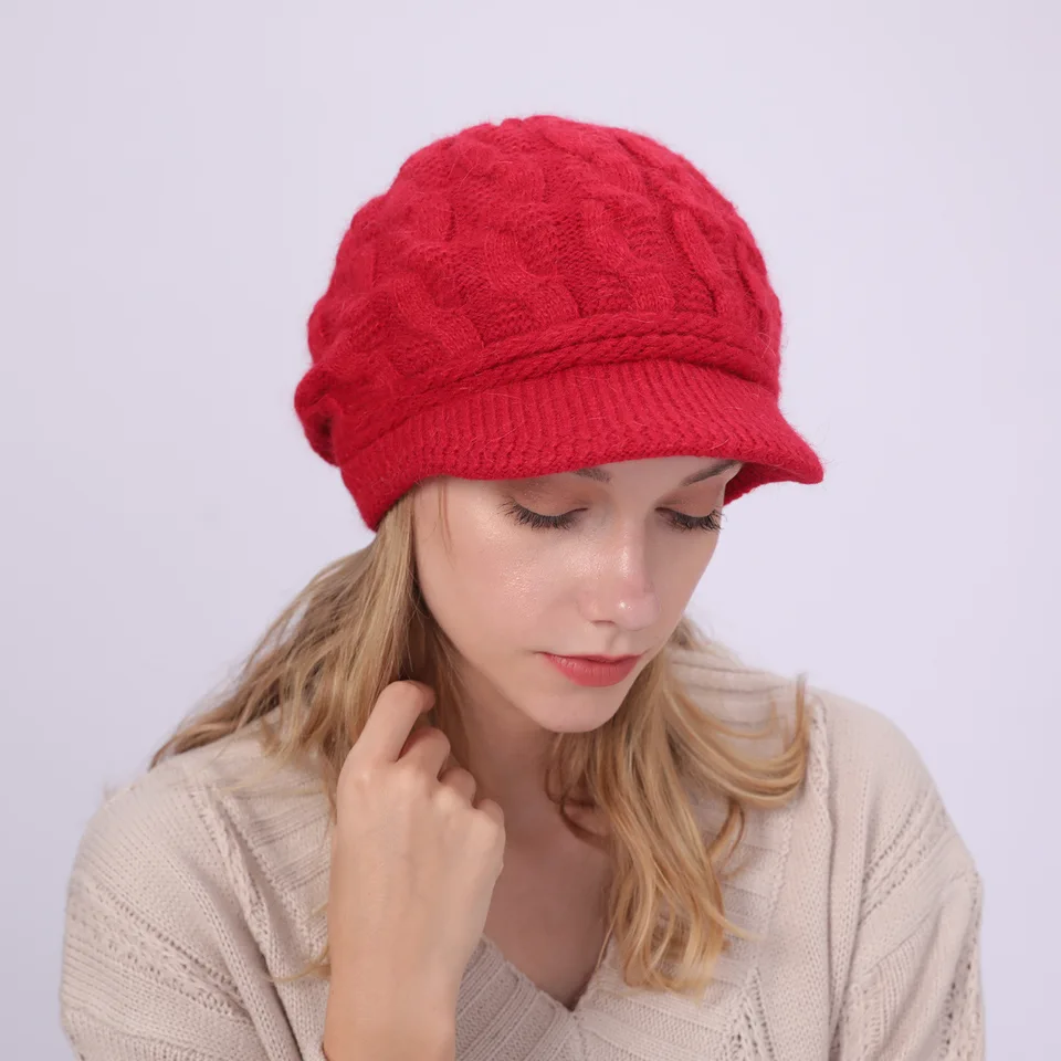 Fried Dough Twists Knit Hat Plush Thickened Warm Wool Hat Suitable for outdoor wind protection in autumn and winter, image 7