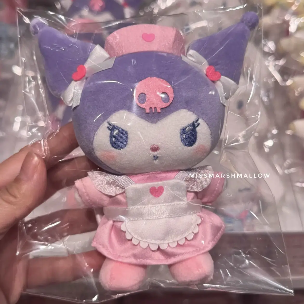 

Kawaii Sanrio Embroidered "Nurse Kuromi" Doll Pendant Birthday Cute Cartoon Plush Toy for Girlfriend Girl's Gift Toys