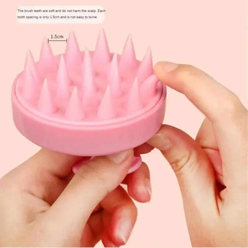 1/3/4Pcs Silicone Shampoo Brush Head Scalp Massage Comb Hair Washing Comb Body Massage Brush Bath Shower Brush Salon Tool