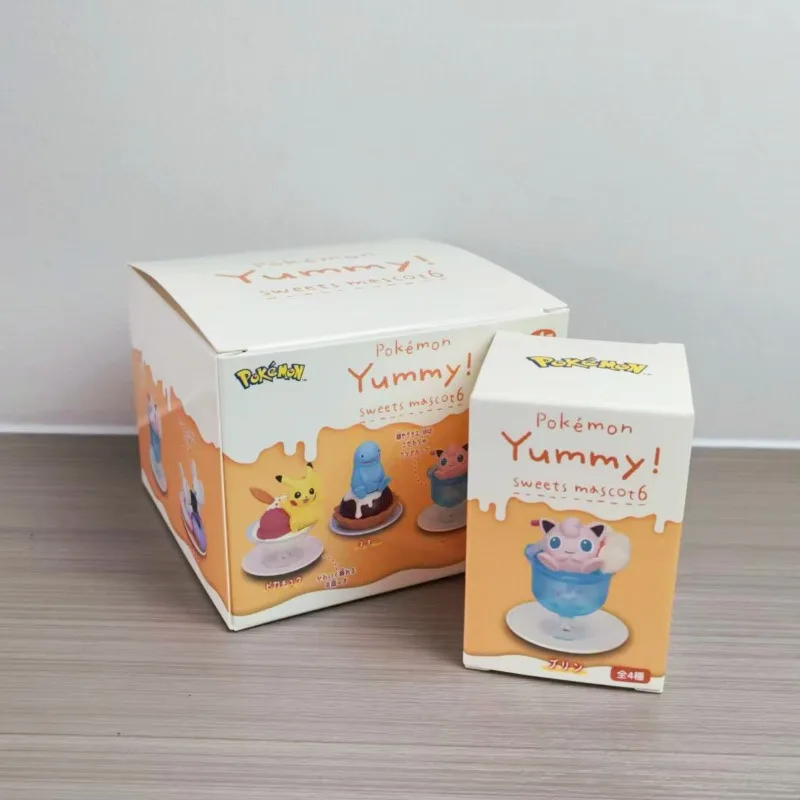 Boîte aveugle Pokémon série 4, 3.5-5cm, Collection de crème glacée douce, Pikachu Jigglypuff, Figurine de noël, anniversaire, nouvel an, cadeau Anime