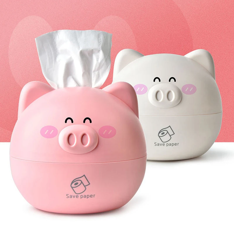 Home Storage Kitchen Tissue Box Animal Shape Restaurant Pig Napkin Tube Desktop Decorative Tissue Cover Child Gift