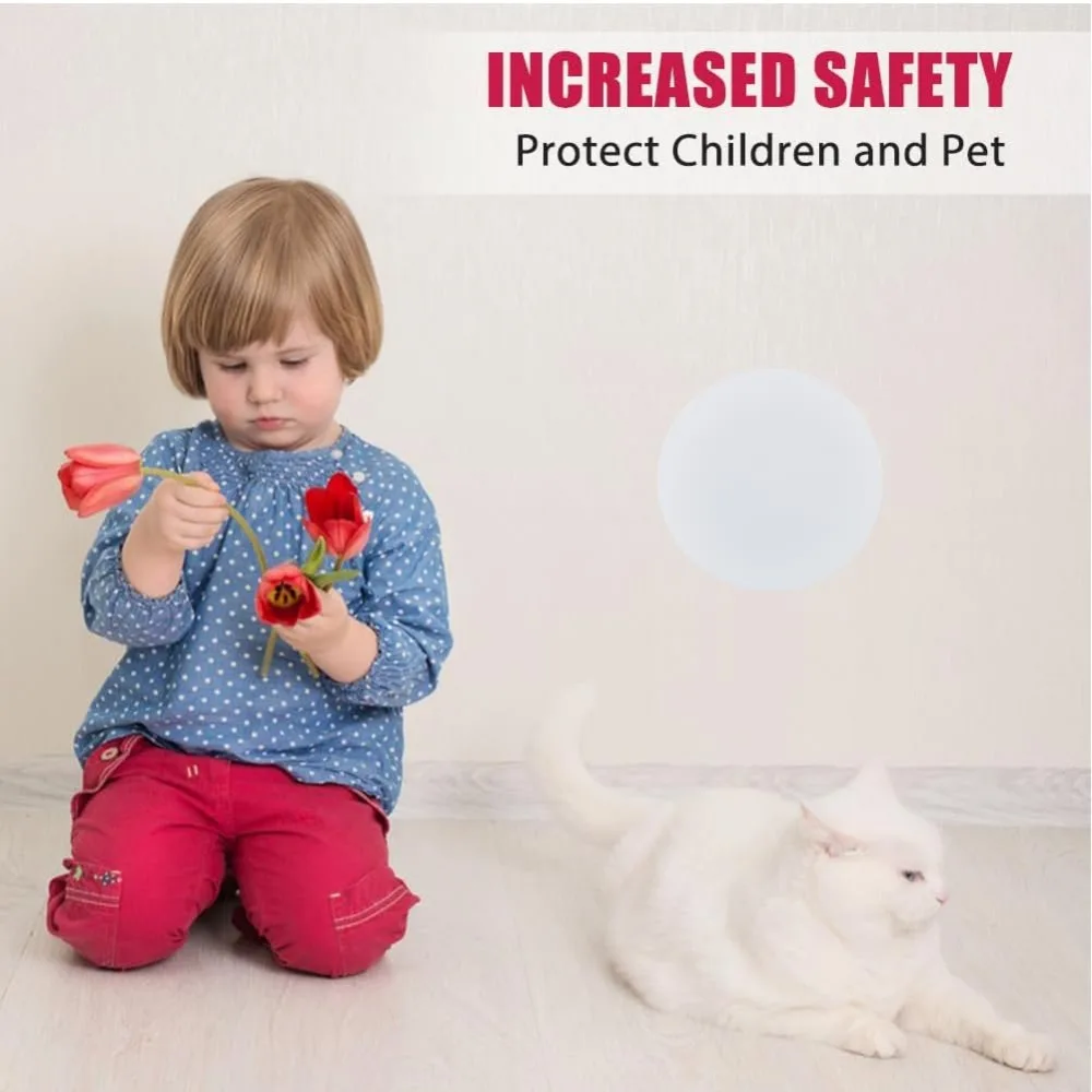 8Pcs Plastic Flat Blank Wall Hole Cover Sheets with 60PCS Plastic Stickers 5.98inch PVC Material Dustproof Cover Plate Flat Roun