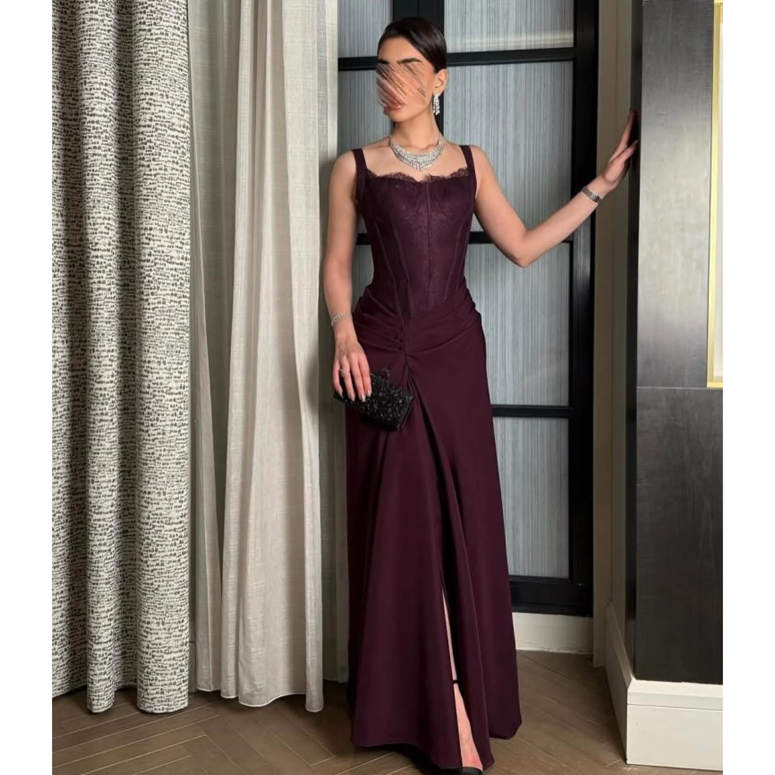 

Elegant Mermaid Evening Dresses Sweetheart Formal Gala Gowns for Brithday Party Wear Stain Ruched Customized Dinner Prom Dress