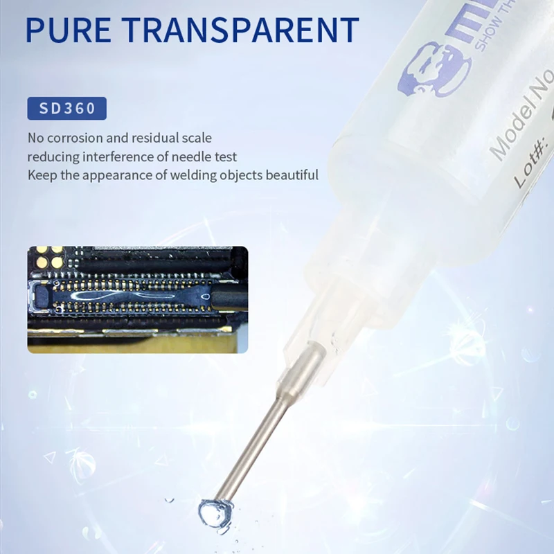 Mechanic SD360 Flux Solder Paste No-clean Transparent Welding Paste Flux With Push Rod for PCB SMD BGA Soldering Tools