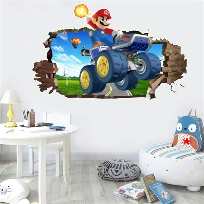 3D Cartoon game wall sticker for kids rooms living room bedroom wall decoration game poster  Children\'s gifts