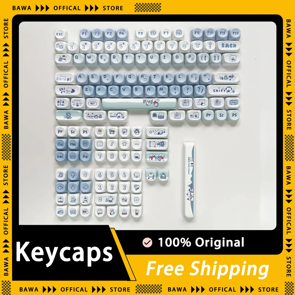 

135 Keys MOA Profile Personality Cute Keycap for Mechanical Keyboard PBT for MX Switches Custom GMK67 87 PC Gamer Accessories