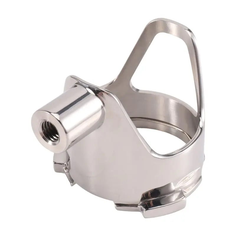AEE4-Portafilter Head Stainless Steel Three-Ear Portafilter Hardware Compatible Hollow For Baristas, Home Espresso Setups