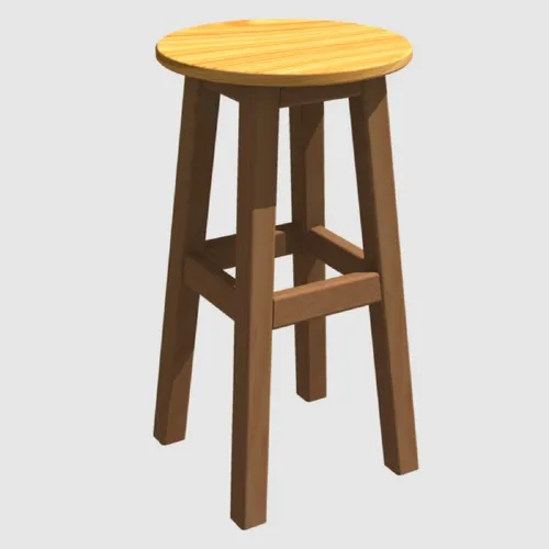 Arbre Stool 50 Cm Walnut Skeleton Wood