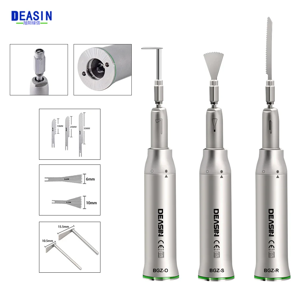 

Dental Tool Surgical Oscillating Saw straight Handpiece 1:1/4:1 Surgical 3°/17° Bone Harvesting Oral Surgery Straight