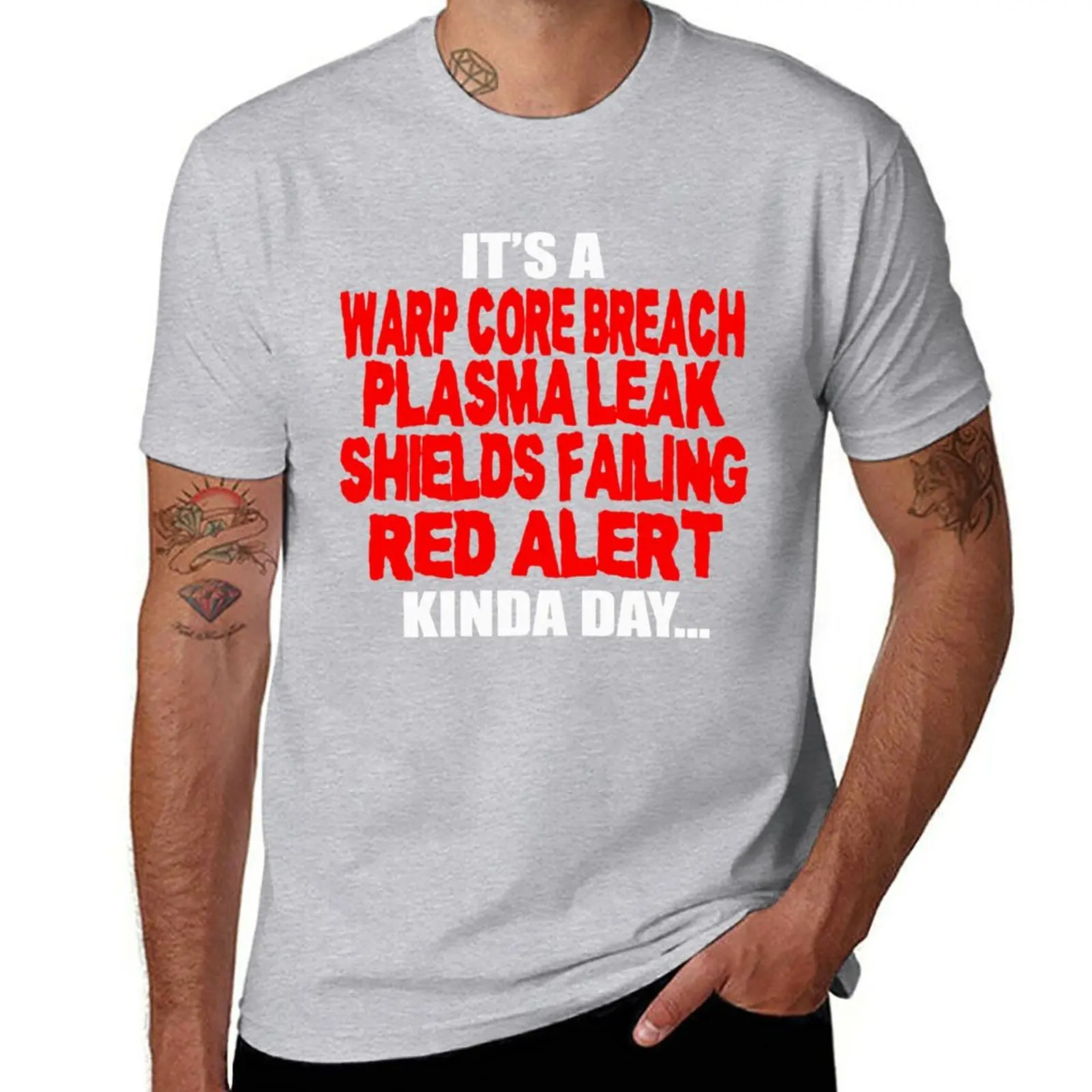 New Official It’s a warp core breach plasma leak shields failing red alert kinda day T-Shirt summer top men workout shirt