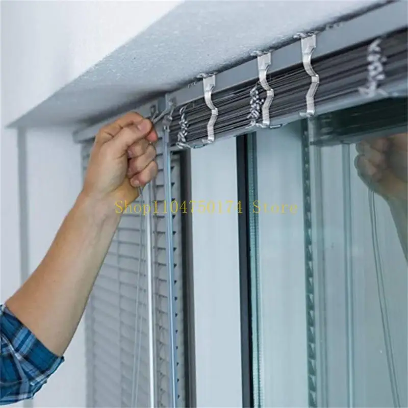 Horizontal Blind Clips 2.5 Inch 10Pcs Plastic Clear Valance Retainer Clip for Home Kitchen Bedroom Office Valance Window Blind