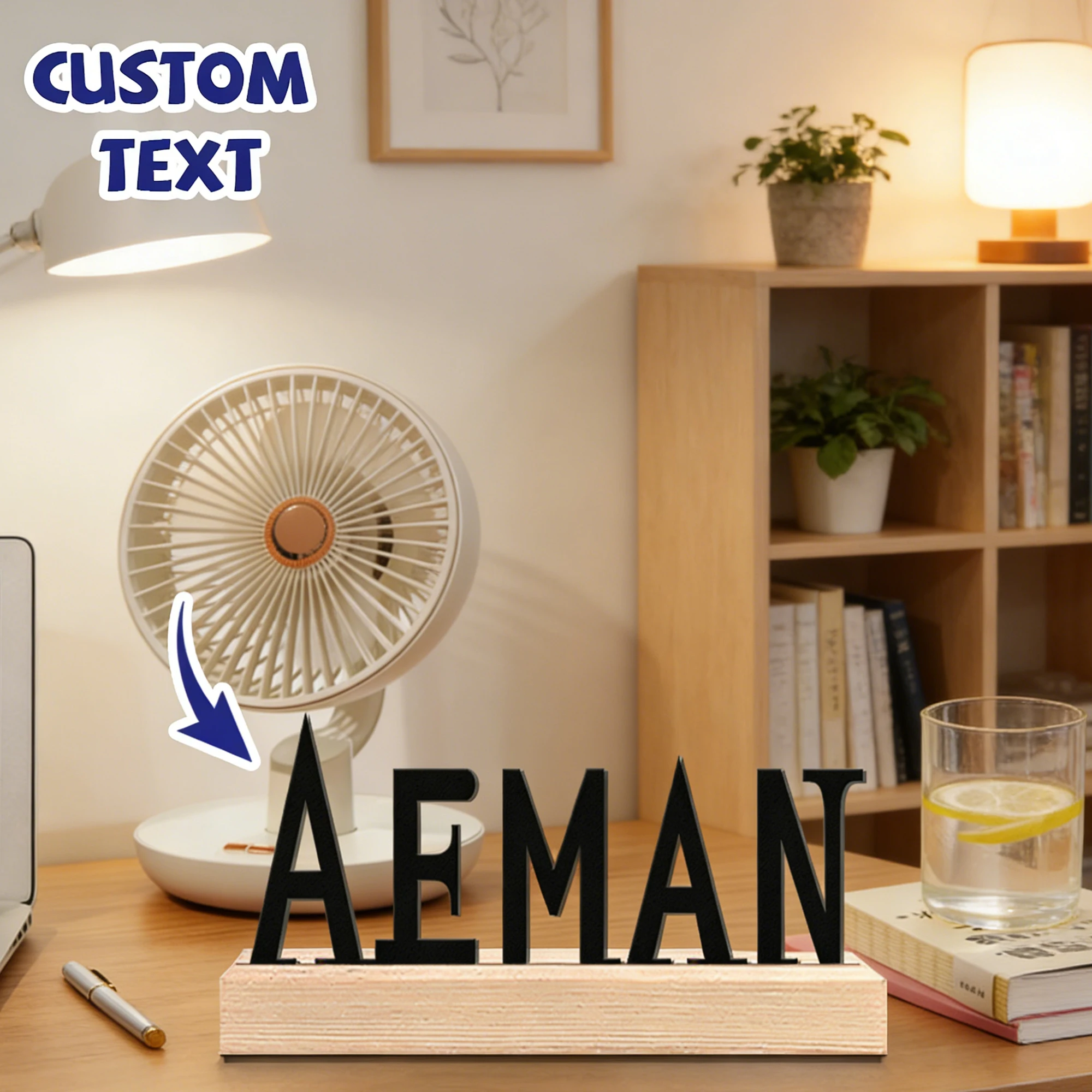 1pcs Custom Wooden Base Multi-color Name Plaque,DIY Paintable,Home Room Desktop Table Decor Ornament,Valentines Wedding Birthday