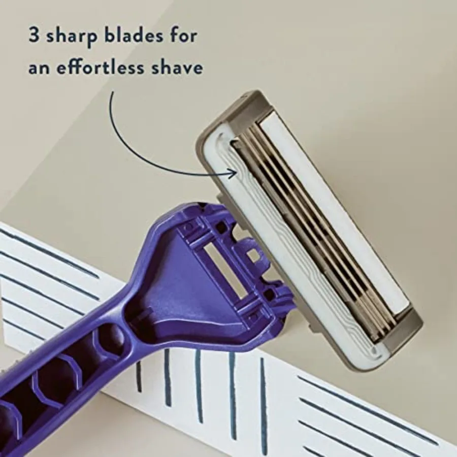 ماكينة حلاقة للاستعمال مرة واحدة للرجال 10 عدد 3 شفرات شفرات حلاقة رجالية للسفر وراحة OntheGo مثالية للاستخدام اليومي لرحلة عمل في صالة الألعاب الرياضية