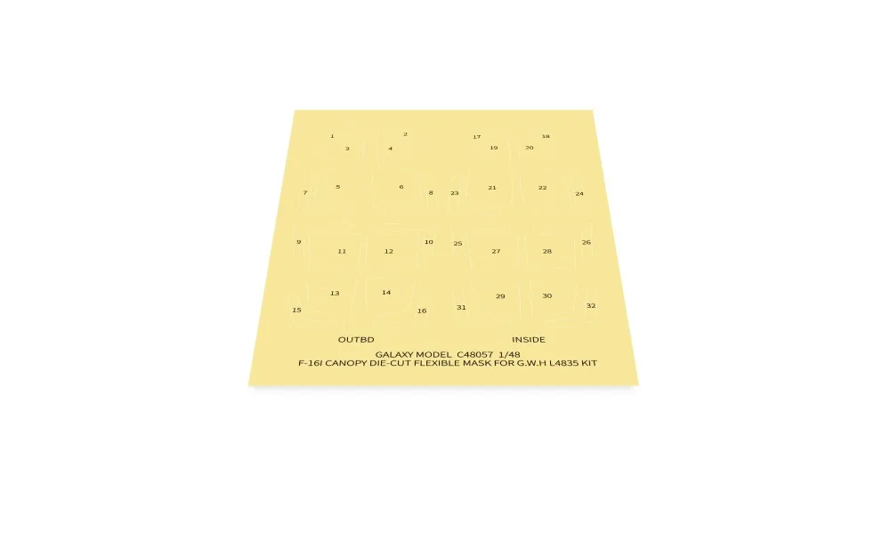 غالاكسي C48057 F-16I Sufa CanopY يموت قطع قناع مرن ل G.W.H L4835 مقياس 1/48 عدة لأدوات بناء النماذج هواية لتقوم بها بنفسك #3