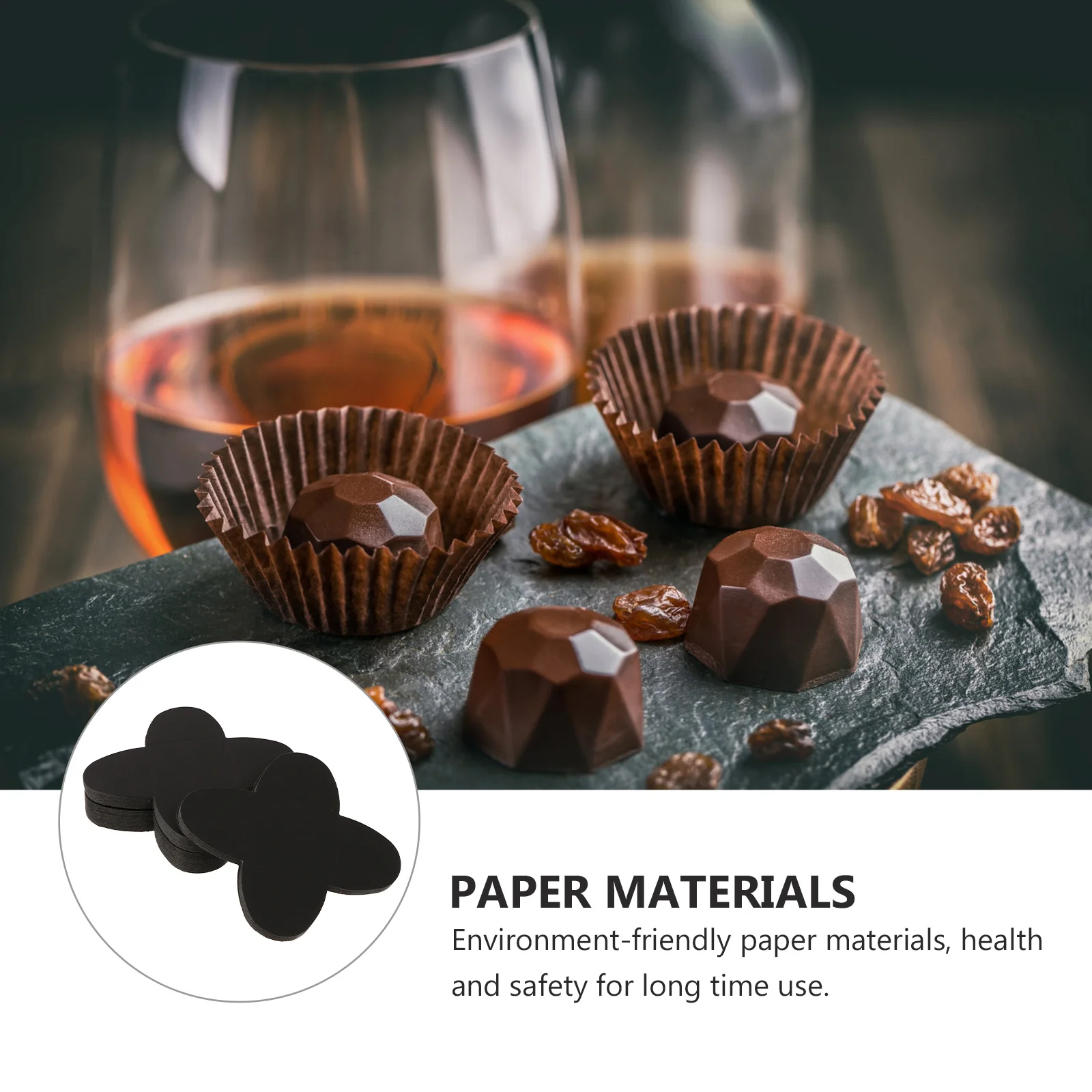

100pcs Chocolate Wrappers Paper Candy Tray Eco-Friendly Truffle Holder Disposable Baking Tools Decor For Chocolate Truffle